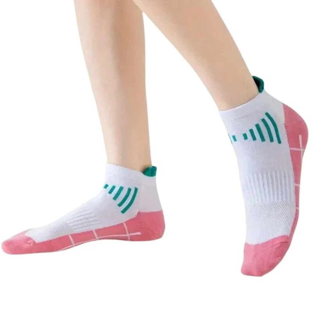 Colorful‎ Athletic Women's Ankle Socks M/L 6 PACK Tab Low Cut Quality Cotton NEW